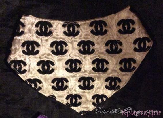 Шейный платок Chanel (серебряный)