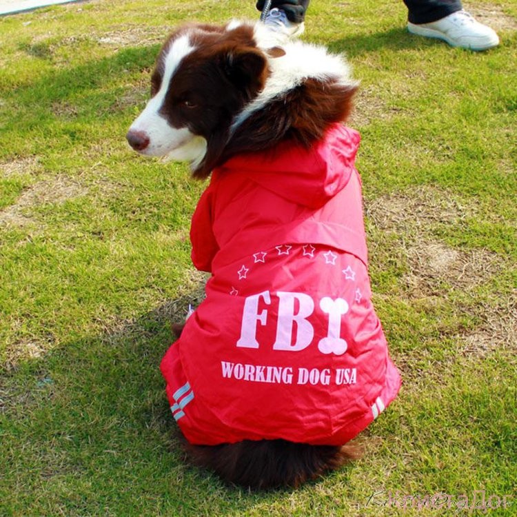 Комбинезон-дождевик FBI для больших собак